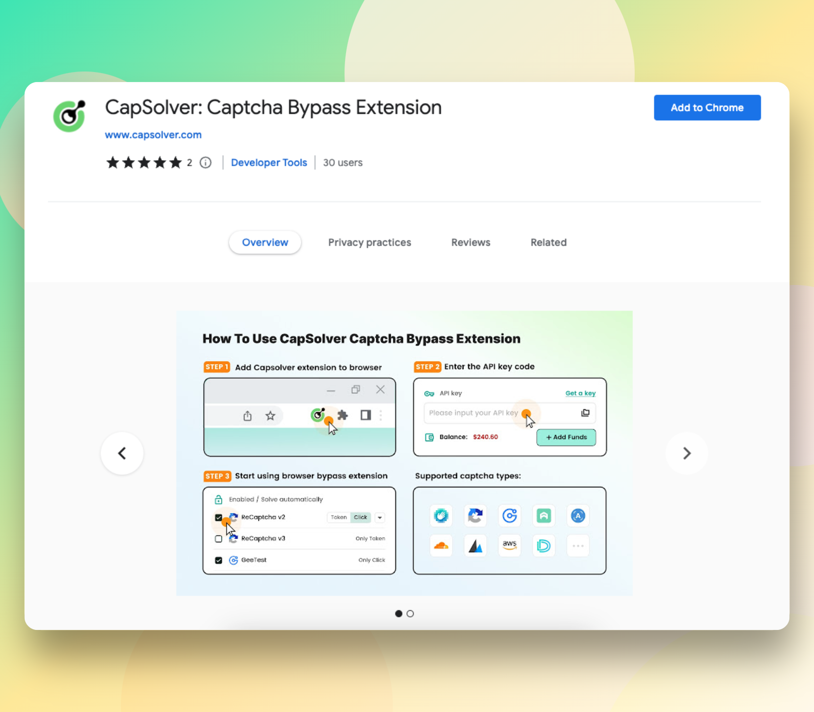 CapSolver Chrome Extension